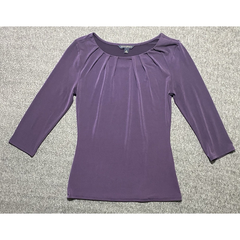 Banana Republic Top Pull Over Long Sleeve Purple Size XS